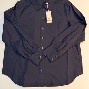Tory Burch Dark Blue Poplin Shirt